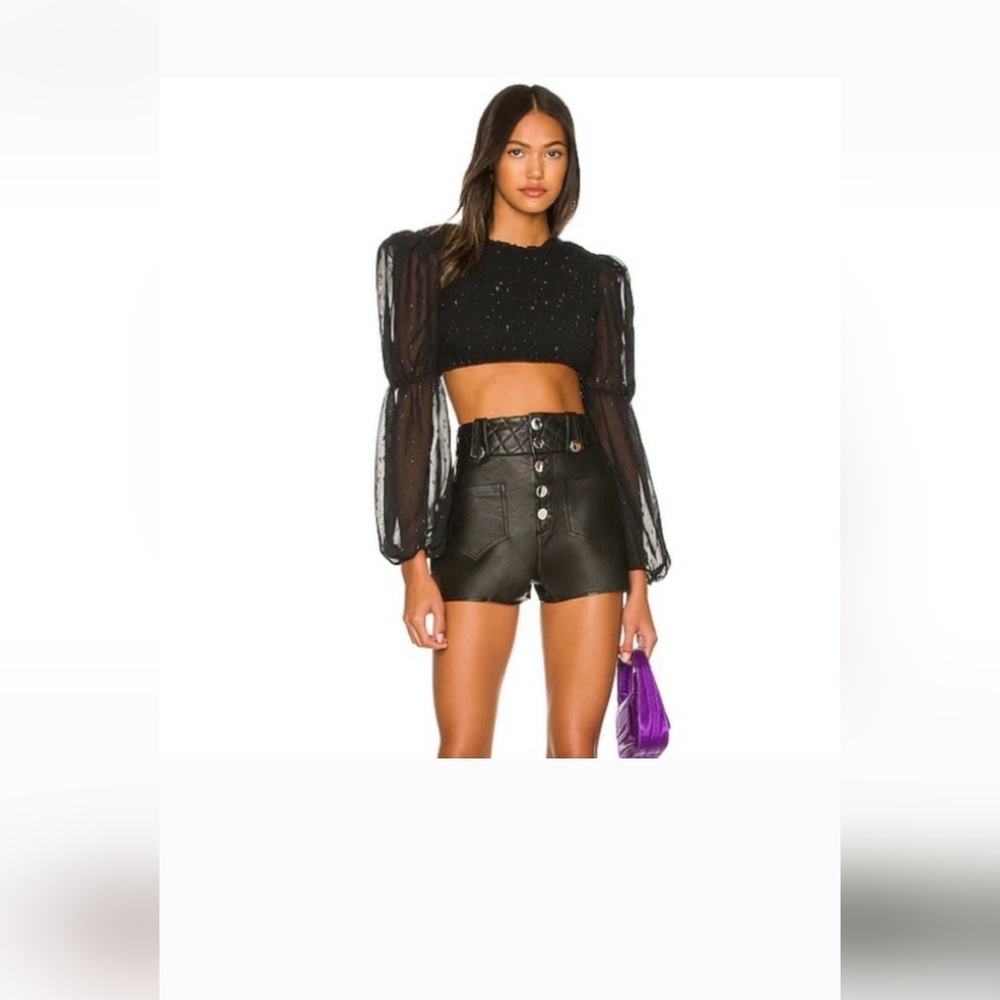 Lambskin Leather Shorts